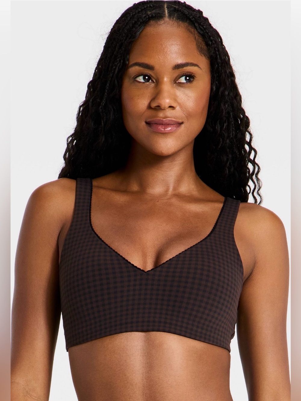 Women’s Everyday Soft Light Support Printed Scallop Trim Sports Bra